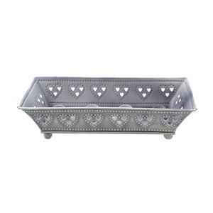 Portavelas de Adviento de Metal de hierro de diseño clásico acabado gris para el hogar y la decoración de iluminación de fiesta de Navidad al por mayor a granel - Product Image 3