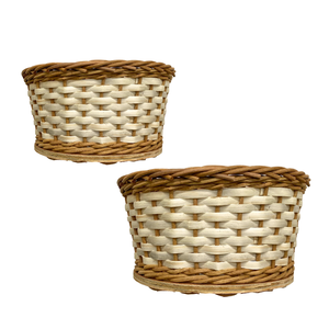 Stylish RATTAN BREAD STORAGE <b>BASKET</b> <b>TRAY</b> With Wooden Base Serving Breads, Storing Kitchen Items, and Enhancing Rustic - Product Image 1