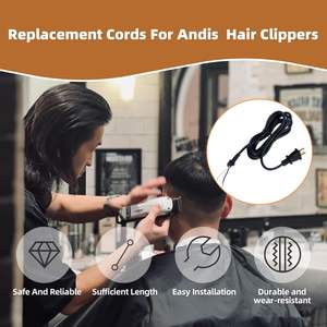 Cable de Repuesto para Cortadora de Cabello Profesional, 2 Hilos, Cuchilla de Acero Inoxidable Impermeable, Batería USB Eléctrica para Uso Doméstico y en Automóviles - Product Image 3