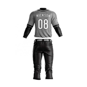 Kit d'uniforme de baseball OEM de meilleure qualité fourniture d'usine en gros conception respirante et durable pour les sports scolaires et la ligue - Product Image 4
