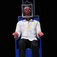 Accessoires de maison hantée, fantôme animatronique simulé, contrôle par capteur infrarouge, salle d'évasion d'horreur, centres commerciaux intérieurs, lieux publics