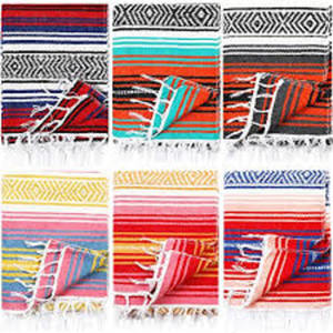 Manta de sarape tejida grande estilo Falsa playa Picnic al aire libre Yoga Camping tiro Falsa manta mexicana de harshit International - Product Image 1