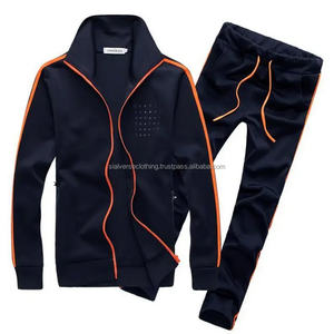 Vêtements de sport grande taille avec logo d'hiver personnalisable de haute qualité pour hommes, survêtement 2 pièces en polaire à fermeture éclair, dernier modèle respirant 100% coton - Product Image 1