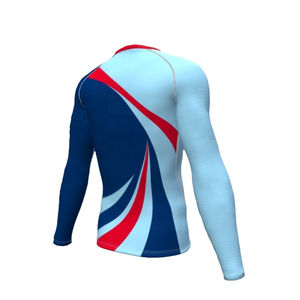 Matériau spandex Rash Guard pour hommes de haute qualité respirant et à séchage rapide durable avec logo personnalisé imprimé à bas prix - Product Image 6