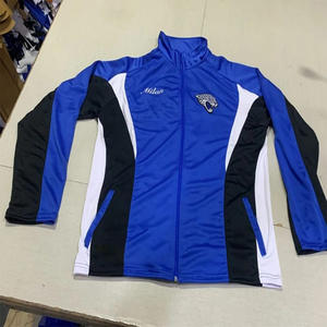 OEM personnalisé 100% survêtement en polyester de haute qualité écologique rue/vêtements d'extérieur pour l'automne col montant avec logo avant - Product Image 1