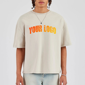 Nueva Camiseta de Hombre 2025 100% Algodón, Cómoda, Corte Holgado, Logotipo Personalizado con Serigrafía, Estilo Hip Hop Informal de Verano - Product Image 4