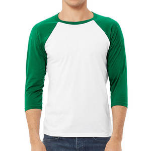 T-shirt raglan personnalisé à manches longues et col rond pour jeune homme décontracté - Product Image 1