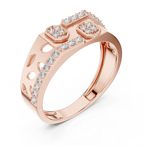 Bague d'anniversaire solitaire en or blanc 14 carats avec diamant de laboratoire de 0,35 carat taille brillant |   Nouveau diamant cultivé certifié IGI vintage - Product Image 6