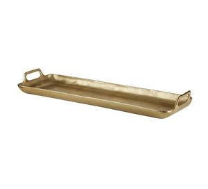 Juego de 2 bandejas de aluminio para servir alimentos, bandeja para servir té y café de Color Dorado de la más alta calidad para accesorios de mesa - Product Image 4