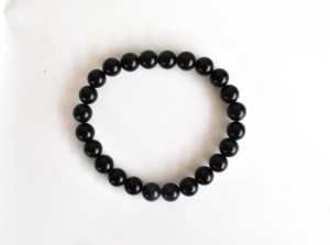 Wholesale Selling Black Color <b>Rainbow</b> Black Obsidian Hand Polished 8mm Healing <b>Bracelet</b> For Meditation Jewelry - Product Image 4