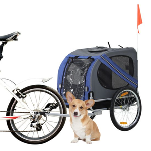 Remorque d'extérieur Chariot Pet Car Pliable Pet Dog Bicycle Trailer Push Trolley Pliable Bike Trailer - Product Image 5