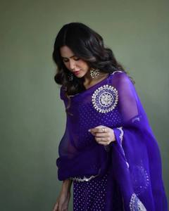 ชุดปาร์ตี้ผ้าไหมผู้หญิงทันสมัยชุดอินเดียปักกระจกเสื้อทำงาน dupatta แฟชั่นล่าสุดสำหรับโอกาสพิเศษสำหรับผู้ใหญ่ - Product Image 2