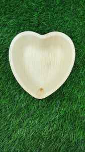 จานรูปหัวใจแบบใช้แล้วทิ้งใบปาล์มขนาด16ซม. เป็นมิตรต่อสิ่งแวดล้อมธรรมชาติสำหรับงานเลี้ยงงานแต่งงานการตั้งแคมป์และงานอีเวนต์ - Product Image 6