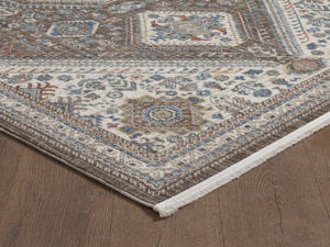 Turkish Luxury Machine Made Carpet Cream Black Premium Living Room Area <b>Rug</b> from Gaziantep Manufacturer - Product Image 2
