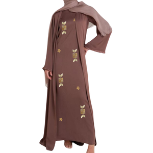 Nueva colección Abaya de tendencia, ropa de la mejor calidad, vestido sólido de larga duración para mujer, Abaya de Dubái para mujer - Product Image 4