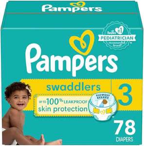 Pampers 1 2 3 4 5 6 - Toutes les tailles de couches Swaddlers, Tailles P-1, P-2, P-3, Nouveau-né, en tissu non tissé, pour bébés, soins pour bébés, imprimées, 5 ans - Product Image 5