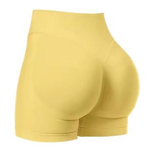Pantalons de sport pour femmes à taille haute, effet lifting des hanches, couleur nude, grande taille, pantalons de fitness, shorts de yoga - Product Image 6