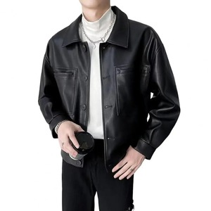 Chaqueta Bomber de motociclista de cuero Real, ropa de motocicleta para hombre, chaquetas de aviador de textura suave, abrigo de otoño para hombre - Product Image 6
