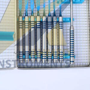 SUAVE SURGICAL INSTRUMENTS-Juego de cinceles con logotipo personalizado para dividir huesos con mazo de hidromiel, juego de implantes dentales con revestimiento azul - Product Image 5