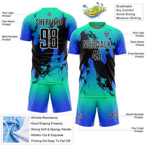 Auténtico uniforme de fútbol, venta al por mayor, ligero, transpirable, duradero, kits de equipo de secado rápido para academias de fútbol y clubes de entrenamiento - Product Image 2