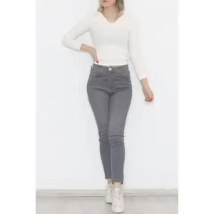 Pantalones Vaqueros Extra Grandes para Mujer, Ajustados, Rotos, Casuales, Ecológicos, 100% Algodón, Ropa de Calle, Moda Moderna - Product Image 3