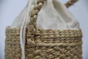 High Quality Natural Eco-friendly Fashionable Round Shape Summer Rattan <b>Handbag</b> With Handle and <b>Liner</b> for Women Made in Vietnam - Product Image 3