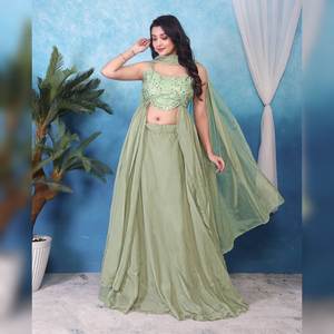 เครื่องประดับเสื้อผ้า ผ้าจอร์เจียต์น้ำหนักเบา แห้งเร็ว แฟชั่นอินเดีย ปากีสถาน ตัดเย็บสำเร็จ พร้อมใส่ งานปาร์ตี้ งานแต่งงาน - Product Image 6