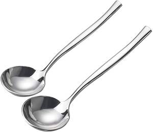 Cuillère à soupe en acier inoxydable à long manche, prix d'usine cuillères à soupe Service alimentaire cuillère à soupe en acier inoxydable cuillère à soupe - Product Image 5