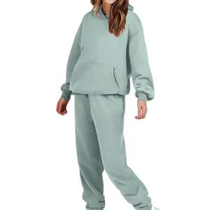 Vêtements d'entraînement pour femmes sur mesure en gros, ensemble de survêtement 2 pièces, sweat-shirt à capuche et pantalon, survêtement pour femmes, jogging - Product Image 4