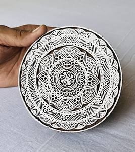 Sello de Impresión de Bloque de Madera con Mandala Tallado a Mano |   Impresión Textil India - Product Image 2