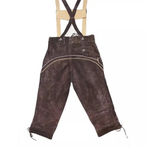 Pantalon en cuir allemand bavarois Oktoberfest style cerf doré taille moyenne personnalisable - Product Image 5