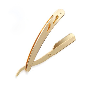 Rasoir personnalisé de barbier à bords droits, couleur or rose, rasage en douceur, rasoir manuel pliable pour hommes avec emballage personnalisé - Product Image 1