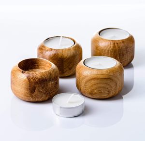 Porte-bougie rond en bois TQC, fait main, écologique, très vendu, décoration de table pour la maison, les hôtels, les restaurants, les cafés, utilisation de Noël - Product Image 5