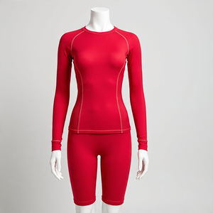 Rash Guard à manches longues par sublimation Active Tops Rash Guard Maillots de bain Maillots de bain Chemises de compression Dames - Product Image 2