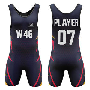 Combinaison de lutte américaine pour hommes W4G, justaucorps de lutte, bretelles réglables, fermeture à enfiler, couleur personnalisée, équipement de lutte de gym, ensemble OEM ODM - Product Image 3