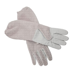 Guantes de apicultura antialérgicos de Cuero 100% algodón, guantes de protección contra picaduras de abeja UNISEX, guantes ventilados de manga larga, equipo - Product Image 5