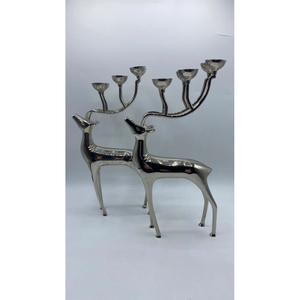 Nouveau chandelier décoratif pour la maison moderne meilleure qualité en métal argenterie renne bougeoir à prix abordable - Product Image 3