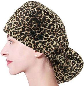 Gorro de algodón para enfermera con botón, gorro de enfermería para hospital - Product Image 5