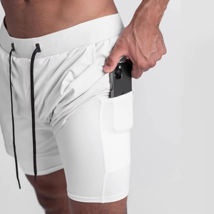 Pantalones cortos de camuflaje para gimnasio para hombre de calidad superior 2025 logotipo personalizado ropa deportiva para hombre de alto rendimiento ropa de gimnasio 2 en 1 pantalones cortos con forro - Product Image 6