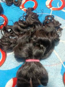 Cabello Humano Virgen de la India Sin Procesar, Cutícula Intacta, Remy, en Paquetes, Doble Trama, para Cabello Humano Indio Natural Yaki Suelto - Product Image 5