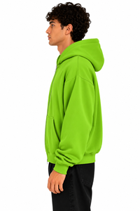 Sweat à capuche zippé doublé AURA pour homme, coupe classique, couleur unie, en molleton, idéal pour l'automne, 100 % coton, 350 g - Product Image 3