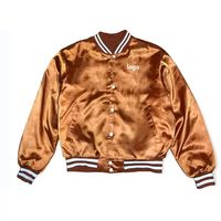 Blouson Bomber Personnalisable en Satin Respirant et Coupe-Vent, Style American Streetwear, en Laine Soyeuse Boutonnée, Idéal Hiver et Université