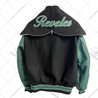 Veste universitaire en laine tissée ornée de strass et de lettres, personnalisable, respirante, pour l'automne – Vente en gros