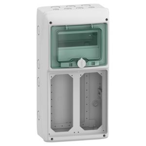 Per SCHNEIDER ELECTRIC 13186 Kaedra - Contenitore per Elettronica e Strumentazione con Presa di Alimentazione a 2 Aperture, 1 x 8 Moduli - Product Image 1