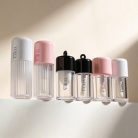 Flacon de luxe cylindrique 5ml 6ml pour brillant à lèvres et rouge à lèvres avec grand pinceau, emballage cosmétique couleur personnalisée