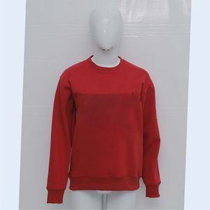 Sudadera de Cuello Redondo para Mujer, al por Mayor, de Alta Calidad, 100% Algodón, Color Rojo, Lisa, Simple, Elegante, Ropa de Calle de Moda - Product Image 1