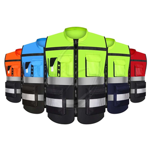 Hi Vis, ropa de trabajo de invierno, chaleco de seguridad reflectante, ropa de trabajo para hombre, chaleco de trabajo con múltiples bolsillos, chalecos de seguridad para motocicleta - Product Image 1