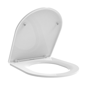Couvre-siège de toilette blanc brillant thermoformé à fermeture douce - Product Image 3
