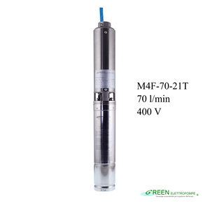 Bomba de agua sumergible eléctrica de alta calidad italiana M4F-70-21T para riego agrícola, pozos profundos y perforaciones, bombas de alta presión de 4 pulgadas - Product Image 1