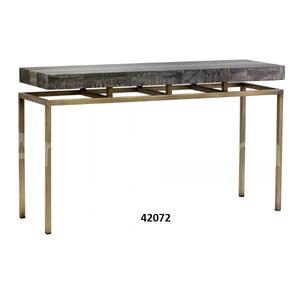 ไม้มะม่วงสีน้ำตาลและโต๊ะโลหะทรงกลมสำหรับบ้านและสำนักงาน - Product Image 3